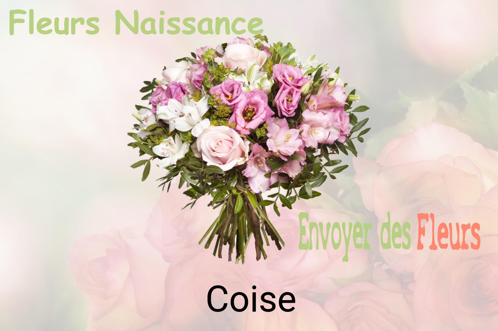 Bouquet de fleurs de naissance livré à Coise